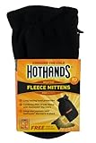HotHands Heated Fleece Mittens (Black, Medium/Large)