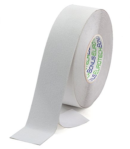 Bonus Eurotech 1bl43.10.0050/018 antideslizante cinta adhesiva, pegamento a base de acrílico, crepé PVC Pantalla, longitud 18 m x 50 mm de ancho x grosor 0,70 mm, color blanco