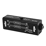 CCYLEZ Isolador de Ruído de 6,35 Mm, Eliminador de Zumbido Em Liga de Alumínio Com Modos de Aterramento LIFT e CHASSIS, para Dispositivos de Som AUX Em Sistemas de Automotivos e