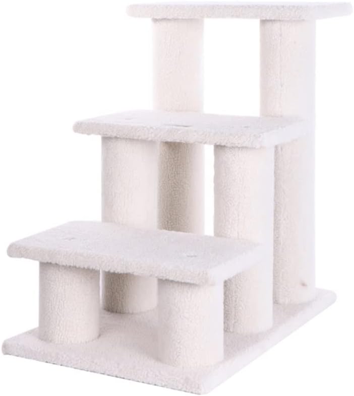 3 Step Real Wood Cats Stairs Ramp, 25" Height Dogs Climber and Kitten Steps, Furniture, Pet Accessories