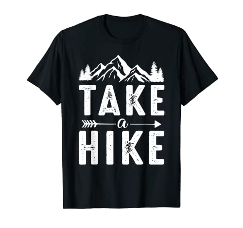 Vintage excursionista hombres mujeres tomar una caminata aventura senderismo Camiseta