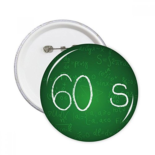 Badge rond 60 secondes bricolage décoration vêtements 5 pièces S