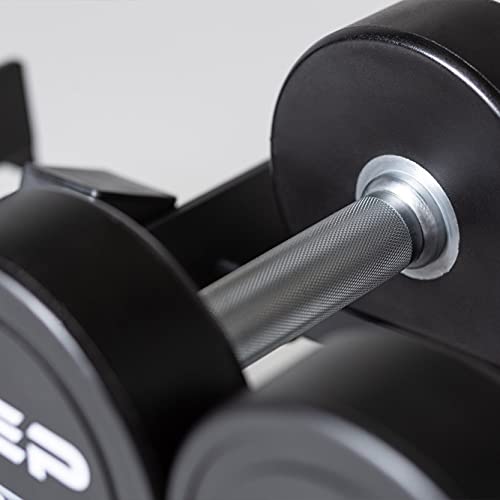 Rep Urethane Coated Dumbbell Set - 5-50 Lb With 3-Tier Rack #TOP2
