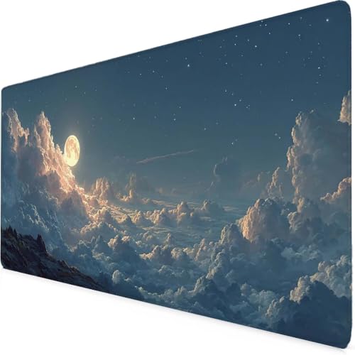 Tapis de souris XXL bleu ciel, l'idée cadeau idéale pour équiper un bureau d'étudiant 4-j472