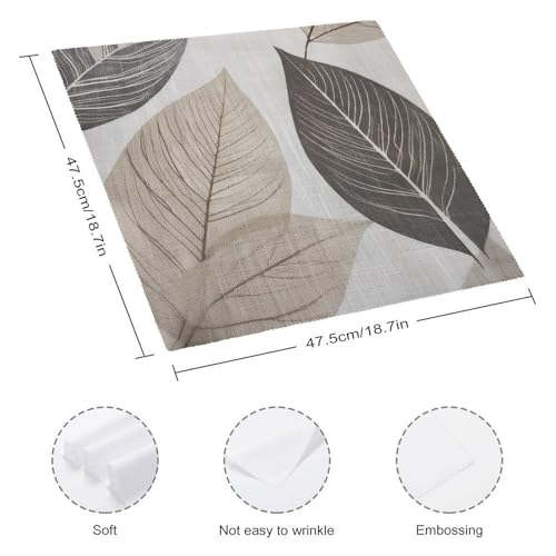 Servilletas de tela cuadradas con patrón floral blanco x4 miniatura 2