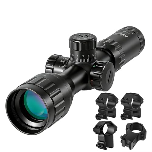 Paike 3-9X32 AOEG Rifle Scope Mil-DOT Reticolo Rosso e Verde DOT Scope Illuminato Ottica di Caccia