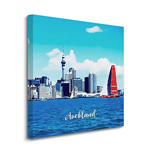 Vue sur la ville d'Auckland peinture pour habiller un mur