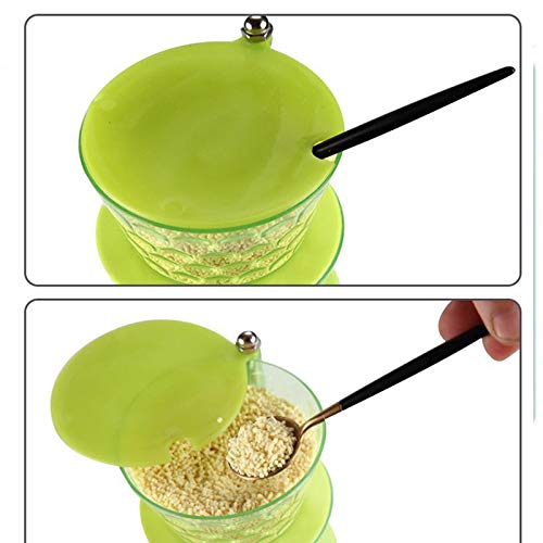 Kitchen Vertical Crystal Rotating Seasoning Box Set Seasoning Jar Condiment Storage Box Kitchen Household Spice Rack 5 Layers #TOP3