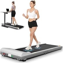 ANCHEER Under Desk Walking Pad Treadmill with Remote Control, 3.0HP Compact Treadmills for Home 300lbs Weight Capacity, Portable Treadmill for Small Space, Installation-Free