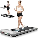 ANCHEER Under Desk Treadmill, 300lb Capacity, 2.5HP Portable 2 in 1 Walking Pad Treadmill with Remote, Compact Treadmills for Home Office Gym Desk Walking Running Machine with LED Display