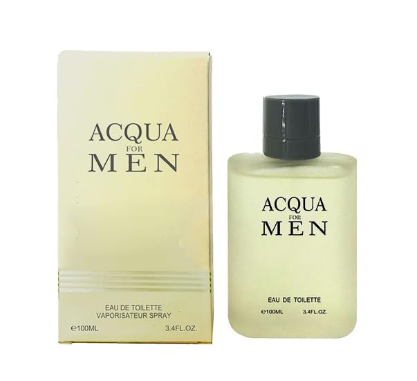 Acqua Cologne for Men Combo (3.4oz / 100ml x 3pcs) Eau de toilette, Fragrance for Men with Bergamot notes, Jasmine, White Musks, Patchouli & Cedarwood (Pack of 3)