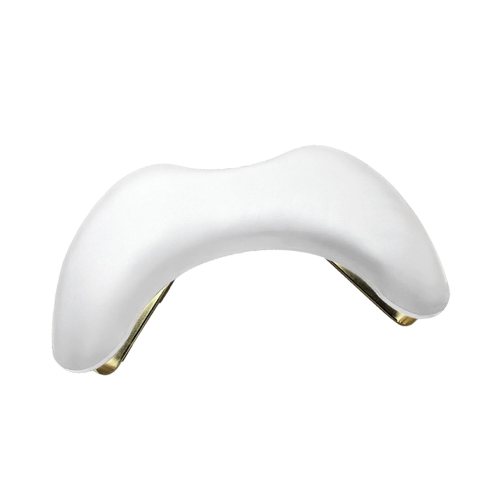 Almohada para Manicura, Reposamanos, Soporte para Durante, Soporte para Uñas, Cojín en Forma de U, Cómodo, de Piel Sintética, Blanco