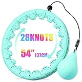 Argvsde Weighted Hula Infinity Fitness Hoop for Adult Weight Loss, 2 in 1 Smart Fitness Workout Hula Circle Hoops with 28 Detachable Knots, Exercise Fit Hoop Suitable for Women and Beginners