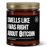 Bitcoin Candle Smells Like I was Right About Bitcoin, 100% Soy Wax Candle, Bitcoin Merch, Crypto Gift Scented Candle, Funny Gift for Trader, Handmade in The USA