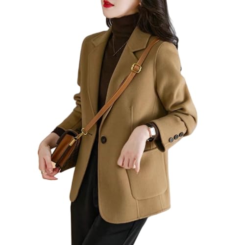 Veste en tweed femme mi-saison manteau court casual chic bureau