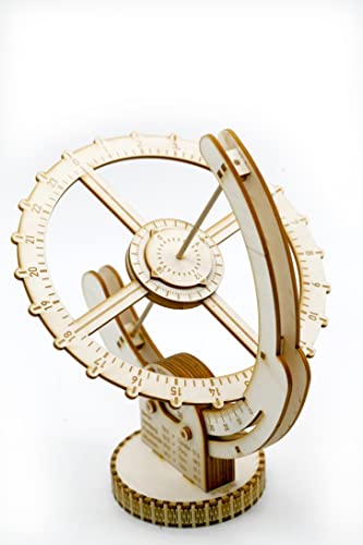 Reloj de sol con kit de modelismo de madera interactivo de montaje sencillo 6