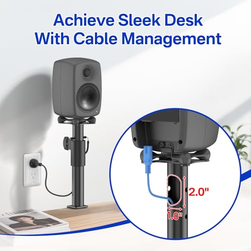 Soportes de altavoces de escritorio ajustables y con abrazadera para Genelec G2 8020D 8320A 4