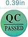 2070 PCS Silver QC Passed Stickers for Warehouse Inventory Quality Control Checked Tested Pass Approval， Size 0.39 Inch Round Shape Reflective Laser Waterproof Adhesive Labels