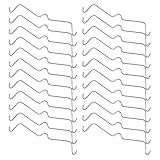 Healvian 60pcs Stainless Steel Pegboard Hook Locks Metal Clips Peg Hooks Secure Clips for Industrial Pegboard Storage and Hanging Accessories