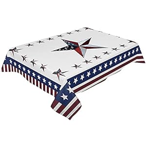 Rectangle Tablecloth 60x84 inch July 4th Independence Day Payty USA Flag Stars Blue Red Stripe Waterproof Polyester Table Cloth Decorative Oil-Proof Table Cover for Dining Table Banquets Party Rectangle Tablecloth 60×84 inch July 4th Independence Day Payty USA Flag Stars Blue Red Stripe Waterproof Polyester Table Cloth Decorative Oil Proof Table Cover for Dining Table Banquets Party