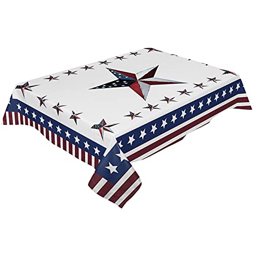 Rectangle-Tablecloth-60x84-inch-July-4th-Independence-Day-Payty-USA-Flag-Stars-Blue-Red-Stripe-Waterproof-Polyester-Table-Cloth-Decorative-Oil-Proof-Table-Cover-for-Dining-Table-Banquets-Party Rectangle Tablecloth 60×84 inch July 4th Independence Day Payty USA Flag Stars Blue Red Stripe Waterproof Polyester Table Cloth Decorative Oil Proof Table Cover for Dining Table Banquets Party