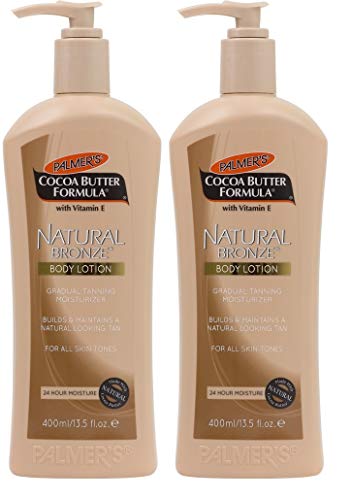 Lotion au beurre de cacao Palmer's Natural Bronze lot de 2 flacons de 400 ml