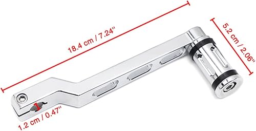 Miniatura 4 de Dreamseek Palanca de cambio de talón y dedo del pie para motocicleta + Estribera para Harley FL SoftailTouring, Road King, Street GlideTri Glide