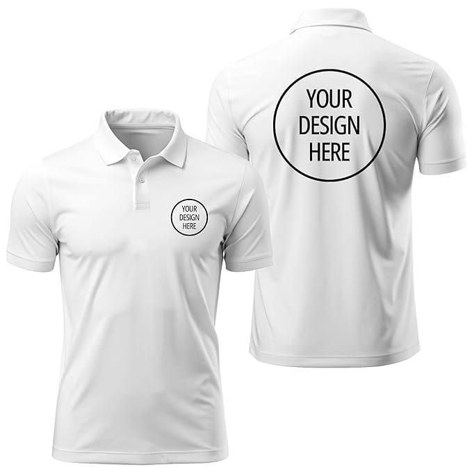Customised T Shirt for Men & Women | Cotton Unisex Personalised Photo & Text Printed Customized Tshirt | Custom Printing T-Shirt with Name, Logo, & Design White
