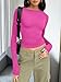 Trendy Queen Womens Long Sleeve T Shirts Fall Fashion 2025 Basic Crop Tops Going Out Workout Outfits Y2k Clothes Hot Pink XS