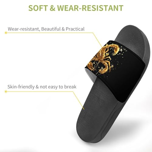 Golden Cool Scorpio House Sandals Non-Slip Bathroom Slippers Beach Summer Shoes for Men Women3
