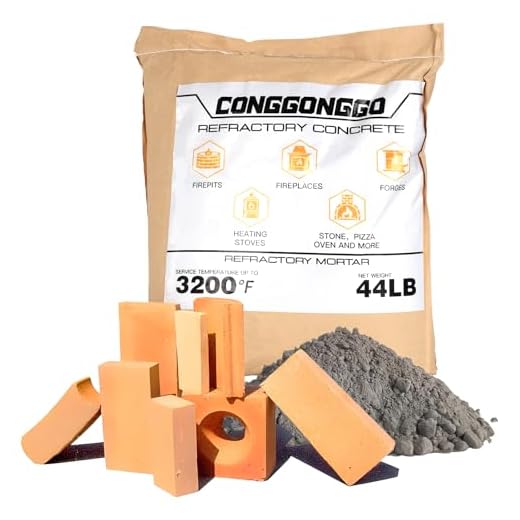 44 lb Castable Refractory Cement Mix 3200°F – Fireplace, Oven, Forge