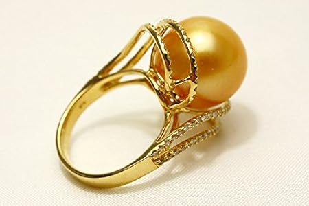 Amazon | 南洋白蝶真珠パールリング【指輪】 14mm ナチュラル