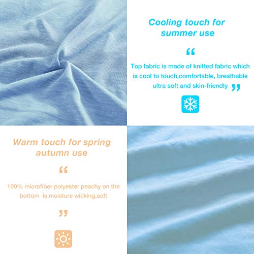 Image of EXQ Home Weighted Blanket Cover 41x60-Twin Size Premium Soft Duvet Cover for Kids Weighted Blanket with Zipper,Machine Washable for Hot Sleeper in Summer(Blue,Duvet Cover Only)
