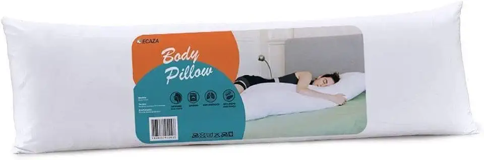 Travesseiro body pillow 40x130cm Fibra Siliconada Com Zíper & Fronha