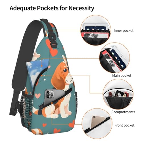 Bolso bandolera Funny Dachshund para viaje unisex miniatura 4