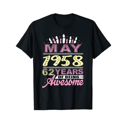 Mayo de 1958 62 años de edad regalo fiesta de vela 62 cumpleaños Camiseta