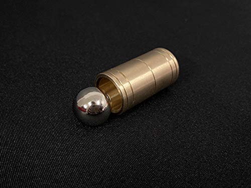 Sumag Ball & Tube Mystery (Brass) Magic Tricks Steel Ball Sink Down Into Tube Magic Close Up Illusions Props Gimmick Mentalism Easy #TOP2