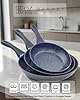 OZ HOME BAVARY Lot De Poele Induction, 3 Pcs: 20/24/28 Cm – Poele Anti Adhesive Granit – Poeles Sans PFOA Et Sans PTFE – Poeles Anti Adhesive Induction – Pour Tous Feux, Faitout Induction & Gaz