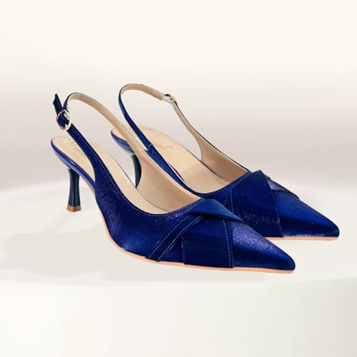 High Heels Shoes Women’s Professional Slingback Pumps – Pointed Toe, Block Heel Dress Shoes with Adjustable Strap – Elegant Office & Evening Look2