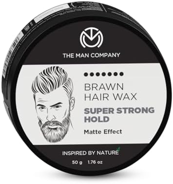 The Man Company Hair Styling Wax Cream with Almond Oil & Argan Oil (1.7oz) | For Extra Strong Hold and Matte Effect All Day - Paraben & Silicon Free