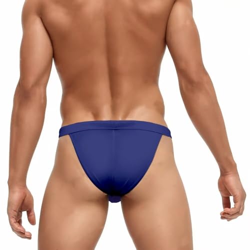 Mens Bikini Briefs Low Rise Padded Swimsuit Drawstring Beach Bathing Suit Surfing Swimwear3