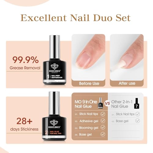 modelones Kit de Extensão de Unhas Em Gel 4 Em 1 para Preparação de Unhas Em Gel para Preparação de