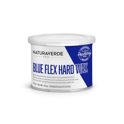 NATURAVERDE PRO - Blue Flex Hard Wax No-Strip Formula for Facial ...
