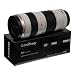 Thermo LenZcup with Stainless Steel Insulated Tumbler (Modeling 1:1 Canon EF 70-200mm f/4L USM Lens, White), 16oz