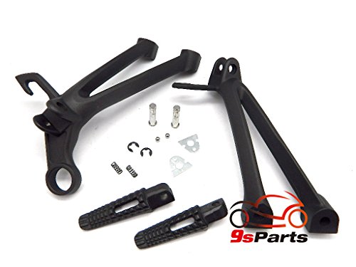 9sparts OEM Replacement Passenger Rear Foot Rest Pegs Bracket Rearsets for 2008 2009 2010 SUZUKI GSX-R600/750 GSX R600 R750 (BLACK)