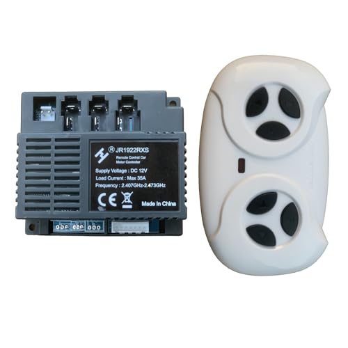 JR1922RXS 2.4G Remote Control and Receiver, for Kids Ride On Toys, 12V Control Box Motherboard Accessories Ride On Car Replacement Parts