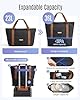 LIGHT FLIGHT Luggage Sets, Carry On Luggage 22x14x9 Airline Approved, Carry On Travel Bag Suitcases with Wheels, Expandable Hardside Lightweight Rolling with TSA Lock 2-Piece Set (DB/20),Black/Brown #5