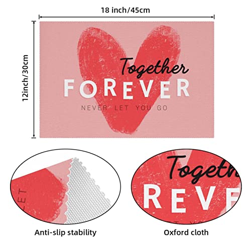 Set de table avec message romantique pour partager des moments complices