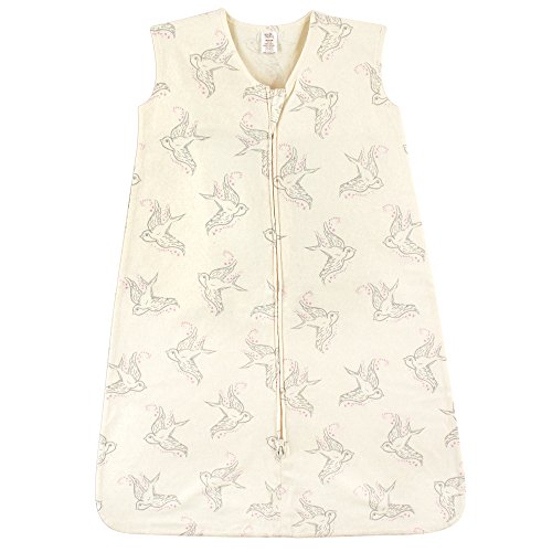 Image of Touched by Nature Unisex Baby Organic Cotton Sleeveless Wearable Sleeping Bag, Sack, Blanket, Bird, 6-12 Months