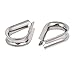 Aexit 8mm Quality Chain & Rope Fittings 304 Stainless Steel Wire Rope Cable Thimble Rigging Wire Rope Clips Tool 2pcs